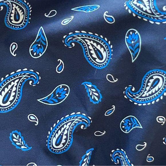 LANDS’ END Navy Blue Paisley Swim Dress With Built-In Shorts Women’s Size 16W - Picture 5 of 8